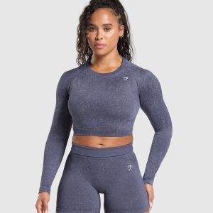 Adapt Fleck Seamless Long Sleeve Crop Top B2A1C-908