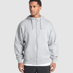 Crest Oversized Zip Up Hoodie A5A9T-1415