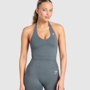 Vital Halter Neck Tank With Shelf B2C9L-149