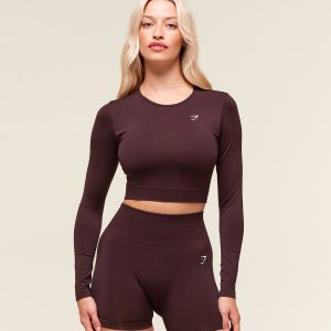 Everyday Seamless Long Sleeve Crop Top B7A2S-257
