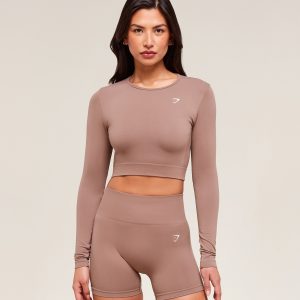 Everyday Seamless Long Sleeve Crop Top B7A2S-859