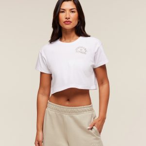 Fitness Embroidered Graphic Oversized Crop Top B4C7A-651