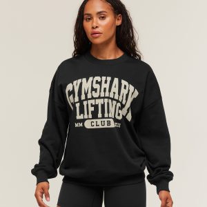 Lifting Club Graphic Oversized Crew Neck B4C9H-548