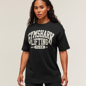 Lifting Club Graphic Oversized T-Shirt B4C7I-462