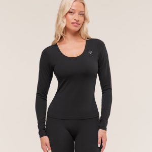 Twist Back Long Sleeve Top B5C2E-358