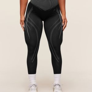 Gymshark x Analis Seamless Leggings - Black/Silver Grey B4B4R-39