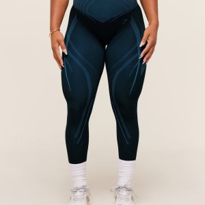 Gymshark x Analis Seamless Leggings - Midnight Blue/Lats Blue B4B4R-61