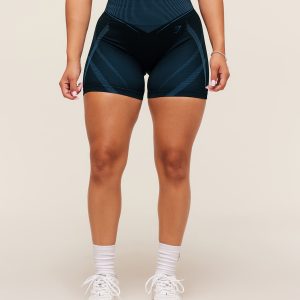 Gymshark x Analis Seamless Shorts - Midnight Blue/Lats Blue B4B4S-59