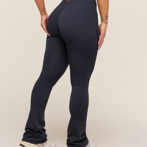 Lifting Dipped Waistband Flared Leggings B5C1K-468