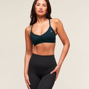 Ruched Strappy Sports Bra B6A6I-464
