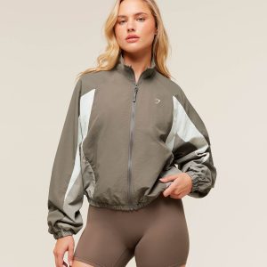 Contrast Woven Jacket B4B6C-107