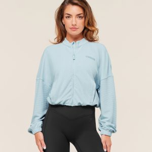 Waffle Midi Zip Up Jacket B3B7D-529