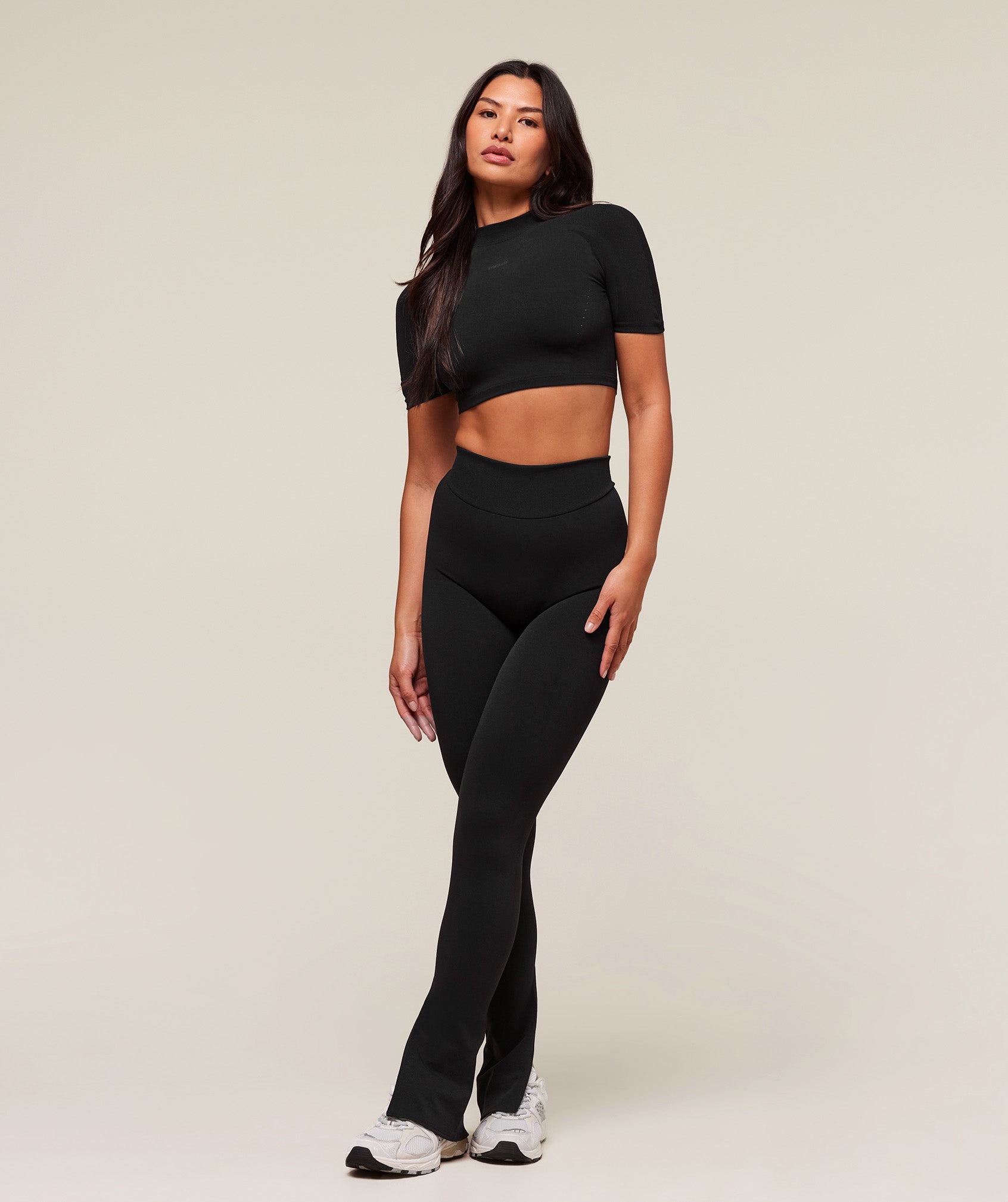 everywear Warp Knit Flare Leggings B1C8O-990 - Image 3