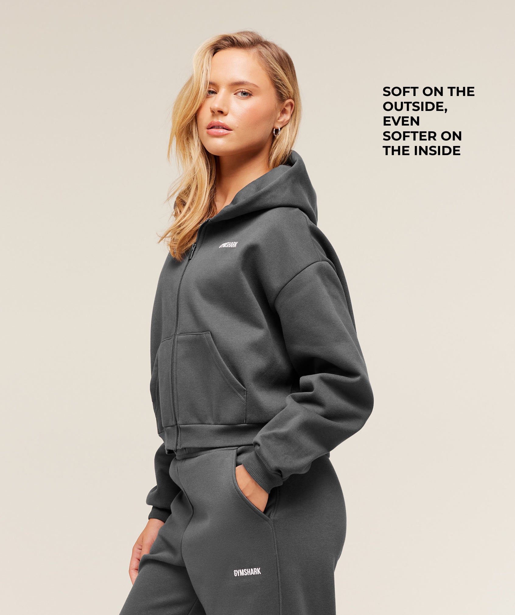 Cosy Luxe Zip Through Hoodie - Image 2
