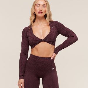 Adapt Animal Long Sleeve Crop Top