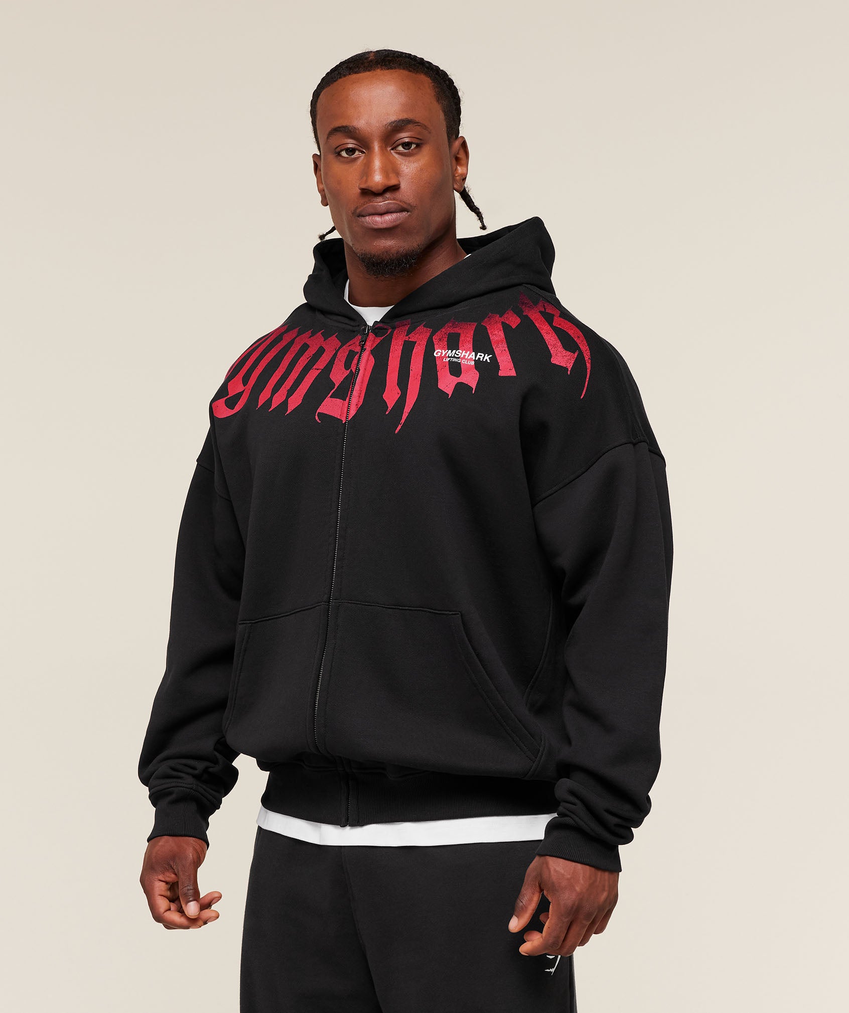 Fade Graphic Zip Up Hoodie - Image 3