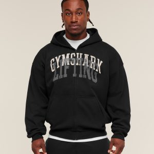 Layered Graphic Zip Up Hoodie